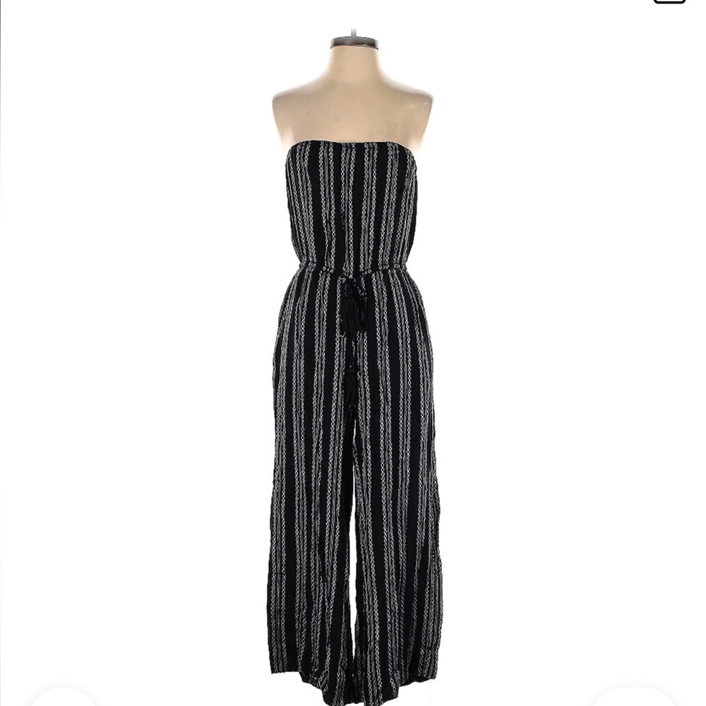 Black with white Elan jumpsuit